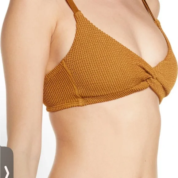 Good American: Always Fits Twist Bikini Top - Bronze : Size 2 (M) ; 3 (L) NWT - Picture 6 of 11